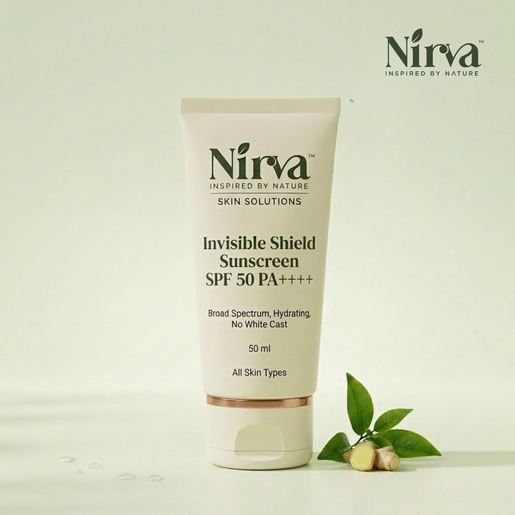 Nirva Botanical Invisible Sunscreen SPF 50 PA++++ 50ml
