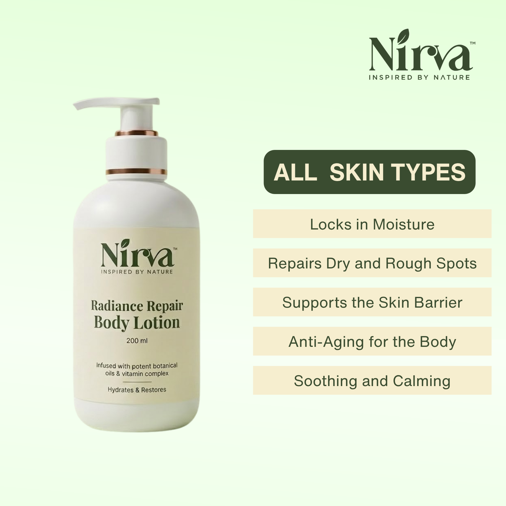 Nirva Botanical Radiance Repair Body Lotion 200ml