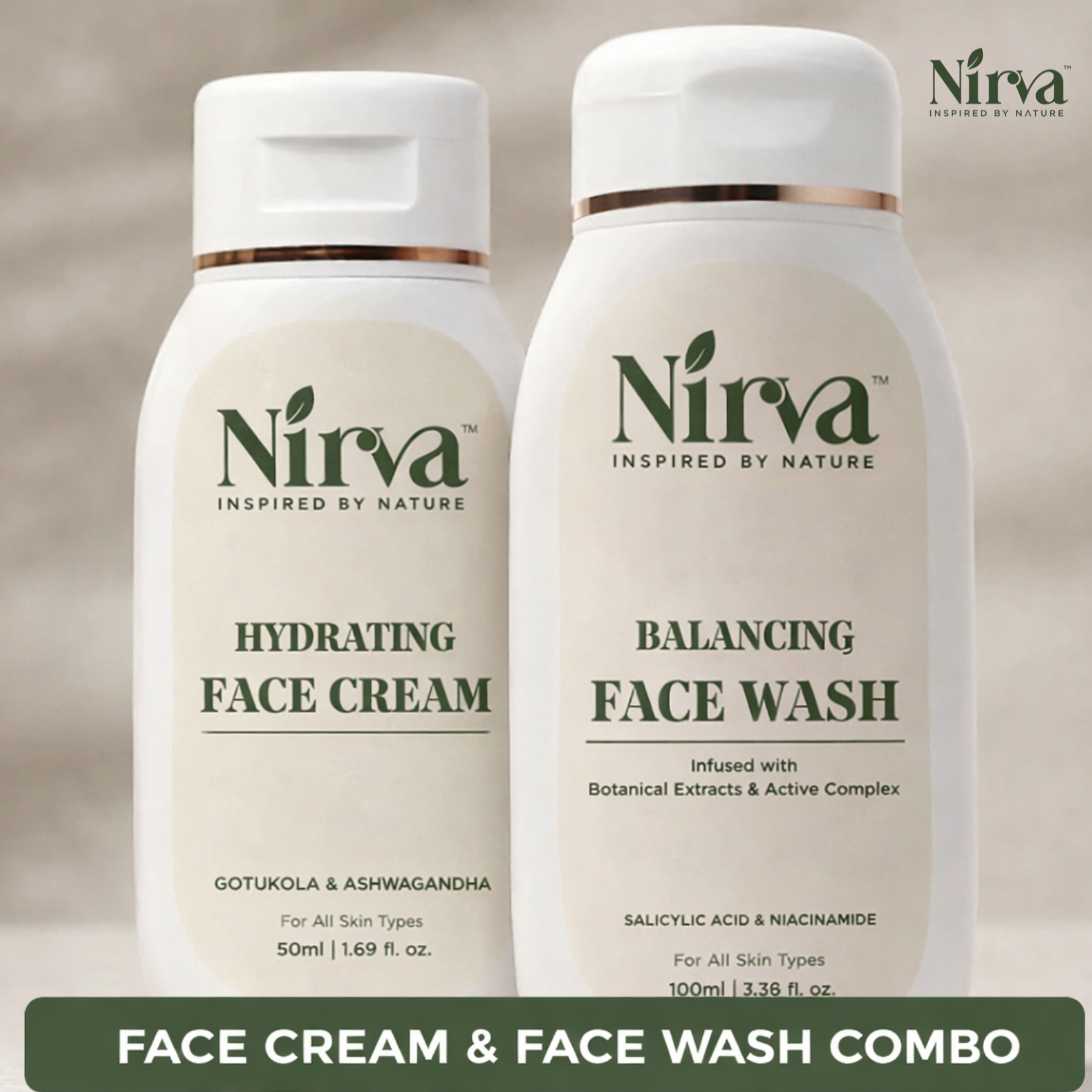 Nirva Clear Balance Ritual (Face Wash 100ml + Hydrating Cream 50ml)